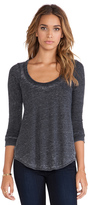 Thumbnail for your product : Chaser Tri-Blend Knot Back Long Sleeve Tee