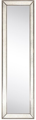 Empire Art Direct Champagne Bead Beveled Rectangle Cheval Mirror Full Length Mirror Leaner