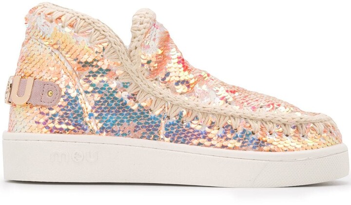 sequin sneakers designer