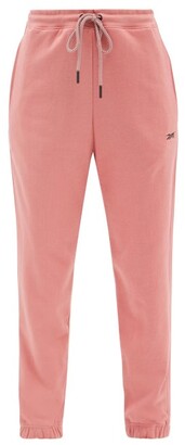 Reebok x Victoria Beckham Logo cotton-jersey sweatpants - ShopStyle ...