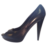 Thumbnail for your product : Alexander McQueen Black Leather High Heels New Perfect Condition Never Worn