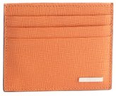 Thumbnail for your product : Fendi tangerine leather logo plaque imprint card case