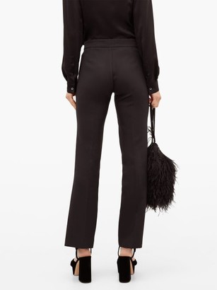 Giambattista Valli High-rise Cotton-blend Crepe Trousers - Black