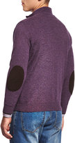 Thumbnail for your product : Isaia Half-Zip Cotton Pullover Sweater, Purple