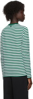 Thumbnail for your product : Ami Alexandre Mattiussi Green & White Ami de Cœur Marinière Long Sleeve T-Shirt