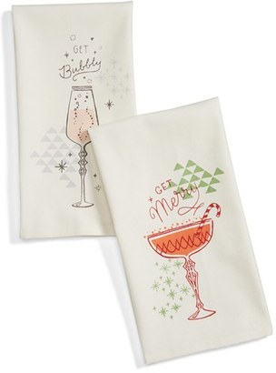 Nordstrom Get Bubbly Set Of 2 Dish Towels