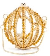 Thumbnail for your product : Rosantica Baby Alice Mini Crystal Caged Cross-body Bag - Gold Multi