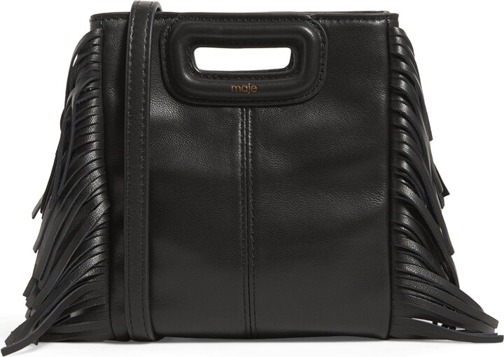 Maje Mini Leather 'M' Top-Handle Bag
