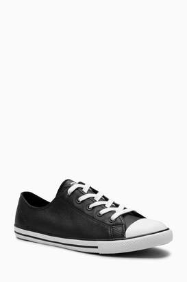 Converse Womens Black Chuck Taylor All Star Dainty OX Trainers - Black
