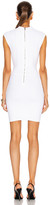 Thumbnail for your product : Balmain Sleeveless V-Neck Pleated Knit Dress in White | FWRD