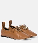 Thumbnail for your product : Loewe Anagram leather Derby shoes