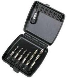 Westward Drill/Tap/Countersink Bit Set, SAE, 6 Pc