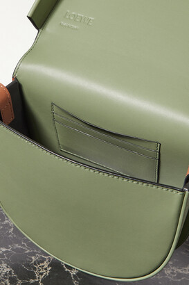 Loewe Heel Duo Two-tone Leather Shoulder Bag - Green