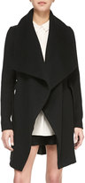 Thumbnail for your product : Vince Asymmetric Car Coat with Leather Trim