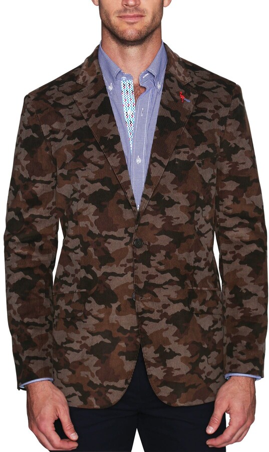 blue camo blazer