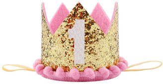 Besker 99 Besker 1st Birthday Crown Baby Girl First Birthday Tiara Headband Hat Cake Smash