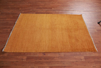Isabelline Orange Rust Gabbeh Oriental Rug 4x6