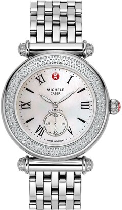 Michele 'Caber' Diamond Gold Watch Case, 38mm