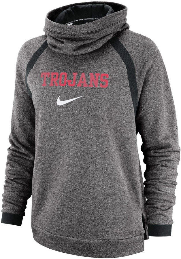 Nike Women's Heathered Charcoal USC Trojans Winter Performance Pullover  Hoodie - ShopStyle Activewear Tops