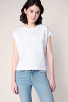 Calvin Klein T-shirt Blanc Message Imprimé Stylisé