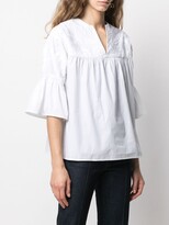 Thumbnail for your product : Etro embroidered-floral V-neck shirt