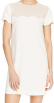 Thumbnail for your product : DKNY Scallop Trim Shift Dress