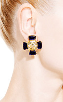 Thumbnail for your product : WGACA Vintage Chanel CC Blue Gripoix Pearl Flower Earrings From What Goes Around Comes Around