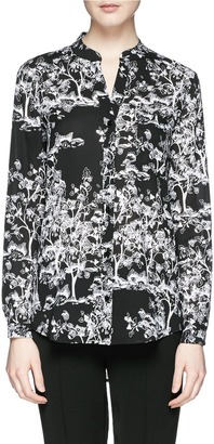 Diane von Furstenberg 'Gilmore' meadow print crepe shirt