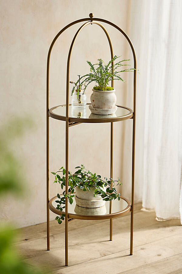 Antique Gold Two-Tier Plant Stand at Terrain