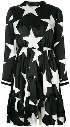 MSGM star print flared dress