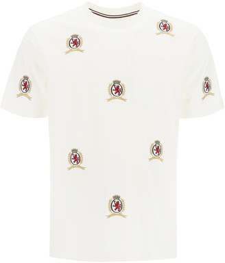 Tommy Hilfiger Collection T-SHIRT WITH THC EMBLEM EMBROIDERY L White Cotton  - ShopStyle