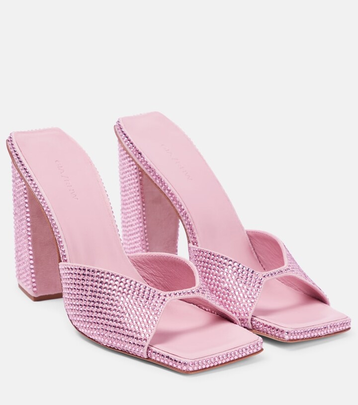 Gia Borghini Gia/Rhw Rosie 14 embellished suede mules