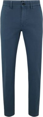 HUGO BOSS Tapered-fit trousers in cotton-blend honeycomb fabric