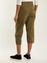 Thumbnail for your product : Chimala High Rise Cotton Cropped Trousers - Womens - Khaki