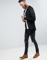 Thumbnail for your product : ASOS Knitted Hooded Cardigan in Sheer Yarn