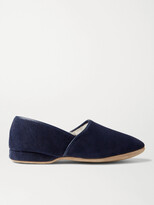 Thumbnail for your product : Derek Rose Crawford Shearling-Lined Suede Slippers