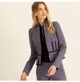 Thumbnail for your product : Amanda Wakeley Lilac Dogtooth Check Fitted Jacket