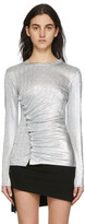 Thumbnail for your product : Paco Rabanne Silver Lurex Jersey Draped T-Shirt