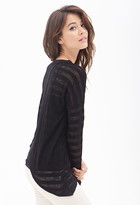 Thumbnail for your product : Forever 21 Contemporary Burnout Stripe Tulip Top