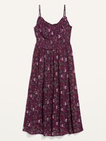 Thumbnail for your product : Old Navy Sleeveless Fit & Flare Smocked Floral-Print Midi Cami Dress for Women