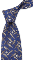 Thumbnail for your product : Chanel Vintage Blue Chain & Pearl Silk Tie