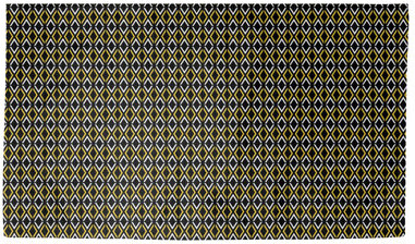 Latitude Run Avicia Arrow Diamonds Black/Yellow Area Rug