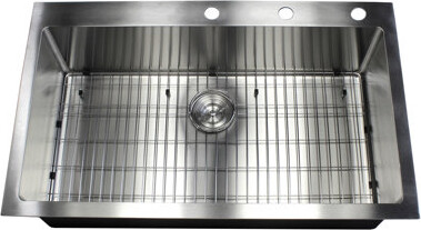 eModern Decor 36" L x 22" W Single Bowl Kitchen Sink