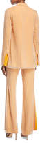 Thumbnail for your product : A.L.C. Victor Layered Flared-Leg Silk Pants
