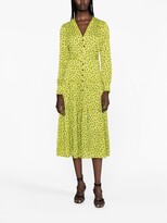 Thumbnail for your product : Pinko Polka Dot-Print Tiered Midi Dress