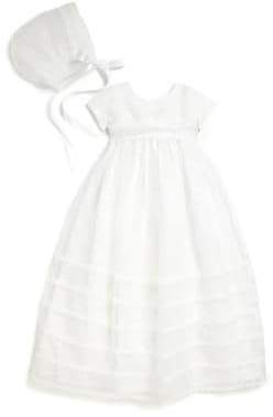 Isabel Garreton Baby's Two-Piece Organza Christening Gown & Bonnet Set