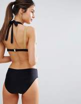 Thumbnail for your product : UNIQUE21 Unique 21 Plunge Front Bikini Set With Cut Out Bottoms