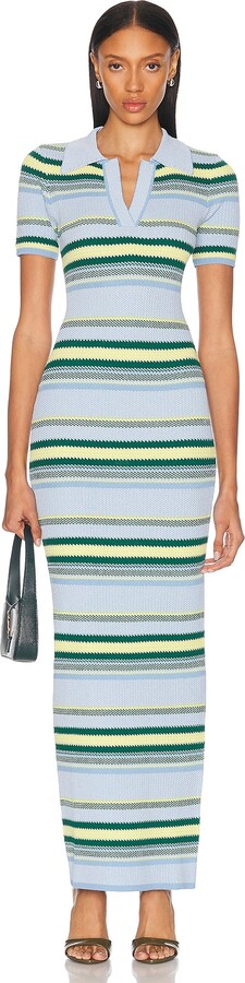 Monse Jacquard Maxi Dress in Baby Blue