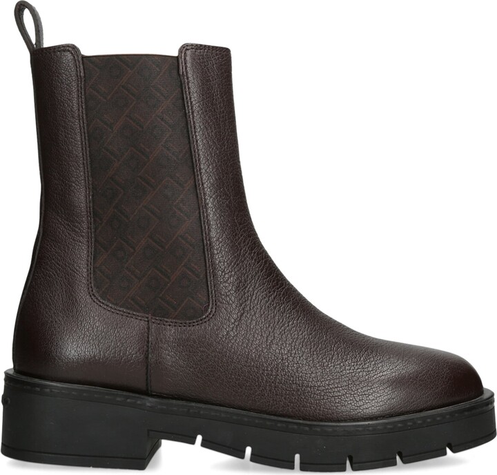 Salvatore Ferragamo Leather Mohave Chelsea Boots