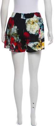Alice + Olivia High-Rise Floral Print Shorts